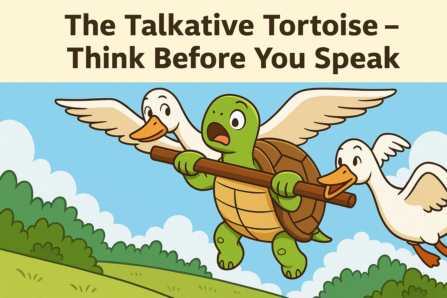 The Talkative Tortoise – Think Before You Speak (Moral Story for Kids ...